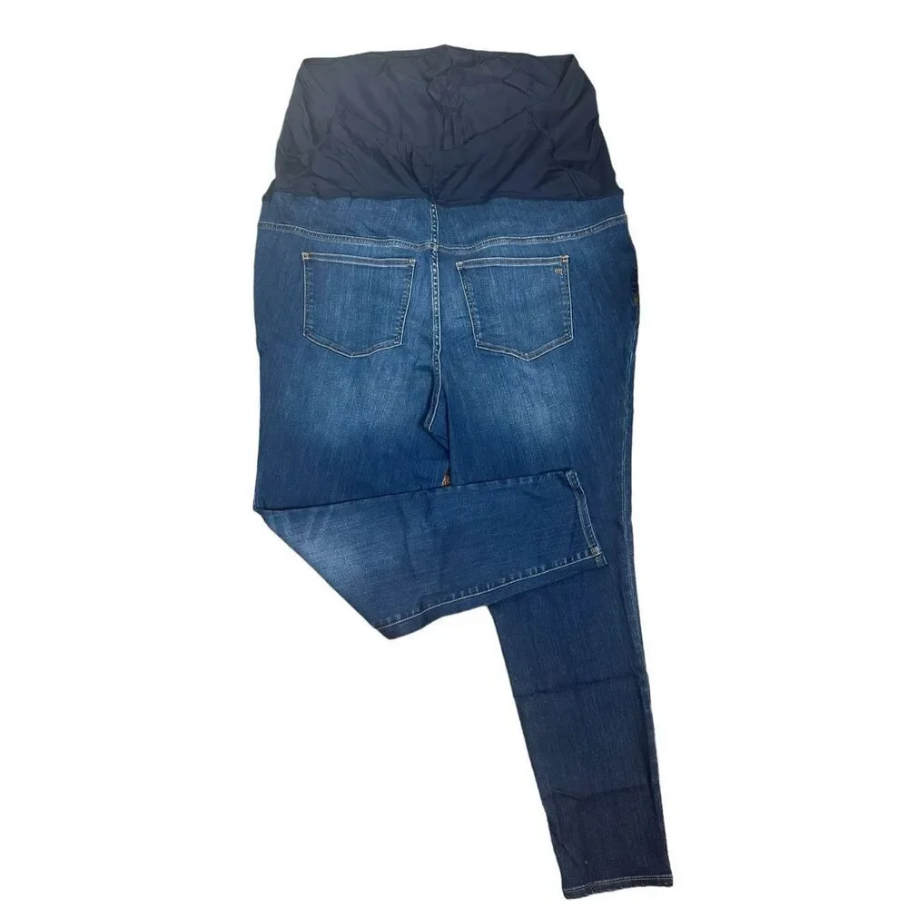 Madewell size 36 Maternity Skinny Jean Danny Wash Full Belly Cover Jeggings New - Picture 4 of 11